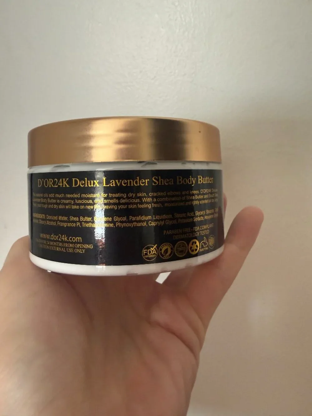 D'OR24K Prestige Lavender Shea Body Butter South Sea Pearl 10 oz NEW
